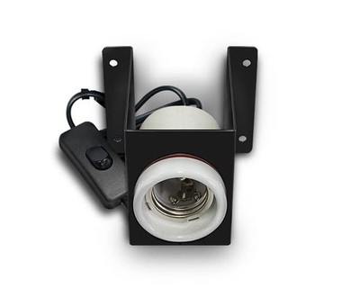 Ceramic Lamp Holder and Bracket   E26 Reptile Heat Lamp Fixture with On/Off S...