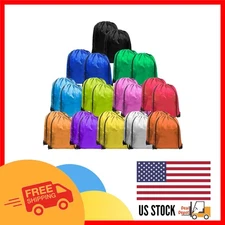 Versatile 24-Pack Nylon Drawstring Backpacks - Perfect for Gifts & Events