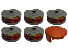 5 x bobine de fil + capuchon pour Wolf Garten Blue Power GT GTE 840 845 / 513...