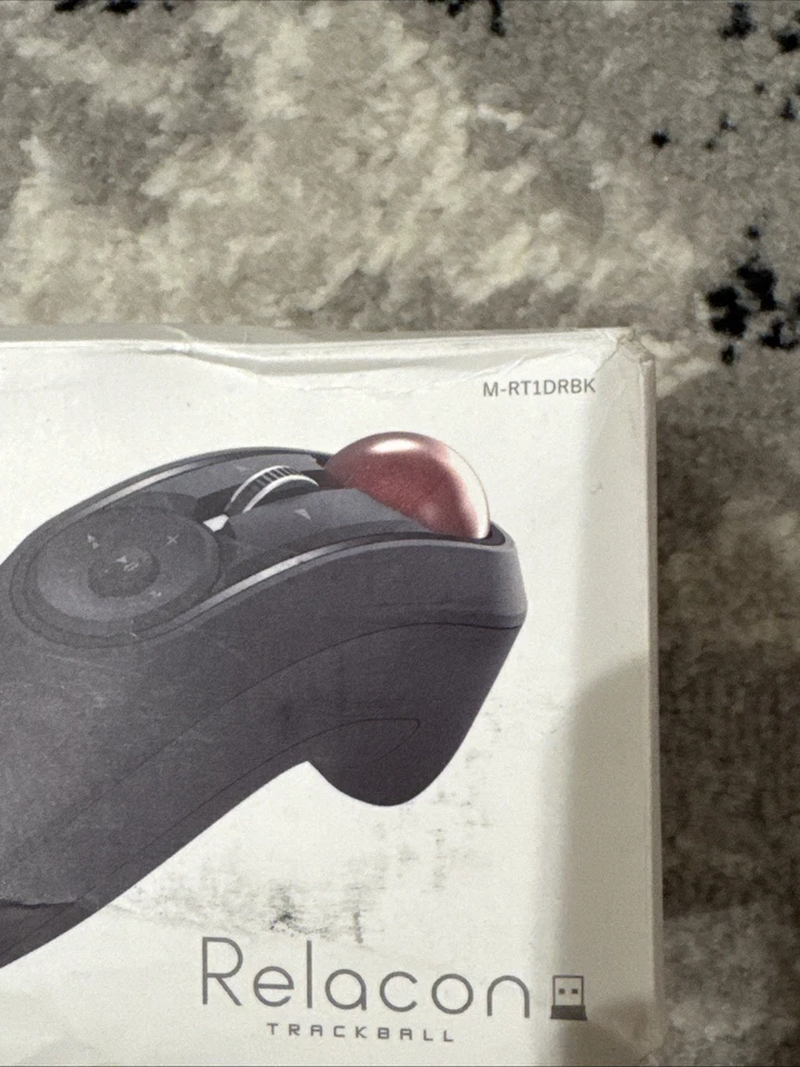 Elecom Mouse Wireless Receiver Included Trackball Handy Type Relacon - Image 2 of 4