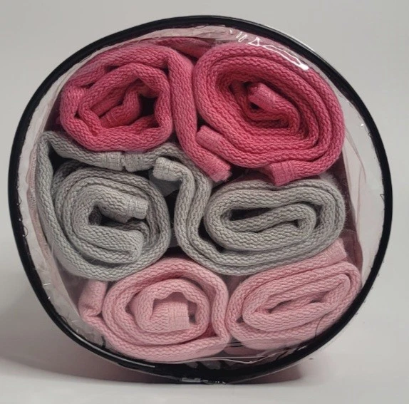 Juicy Couture Pink Gray Cotton 12 X 12 Washcloths Set Of 6 Barbie Cute NIP - Image 4 of 4