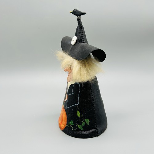Vintage 1996 DeVonne Schuett handbemalte Leinwand Halloween Hexe Figur signiert - Bild 5 von 14