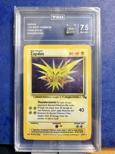 Zapdos (Unlimited) graded TAG 7.5 for sale on eBay