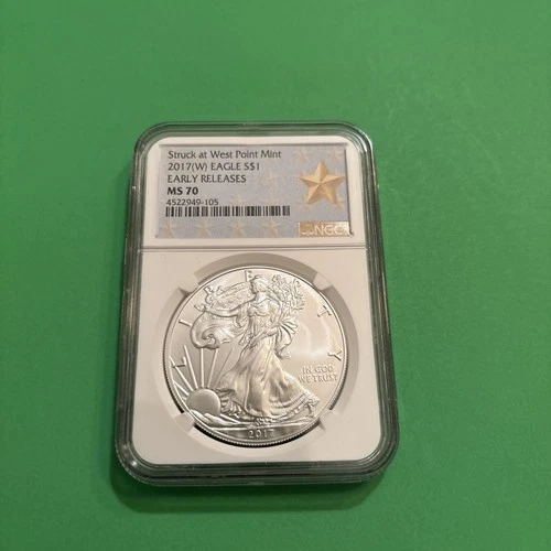 2017 (W) $1 American Silver Eagle - NGC MS70 Early Releases - West Point Strike
