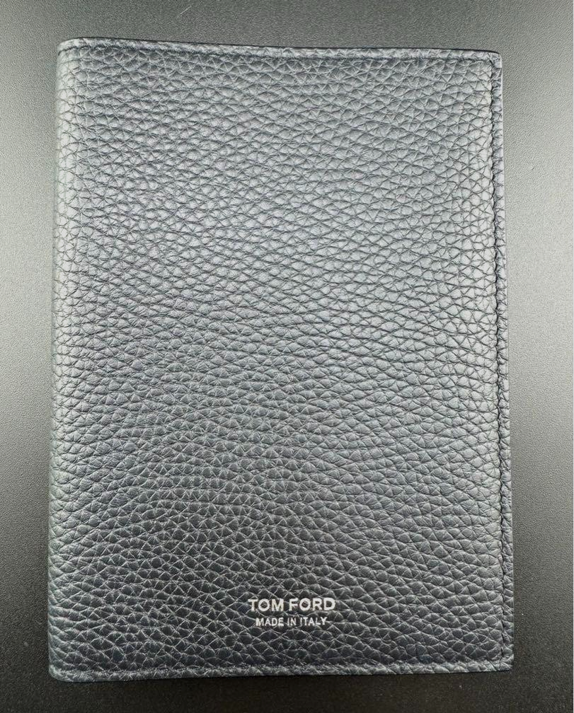 TOM FORD ブラック パスポートケース TOM FORD Passport Holder Case Black Pebble Grain Leather Card