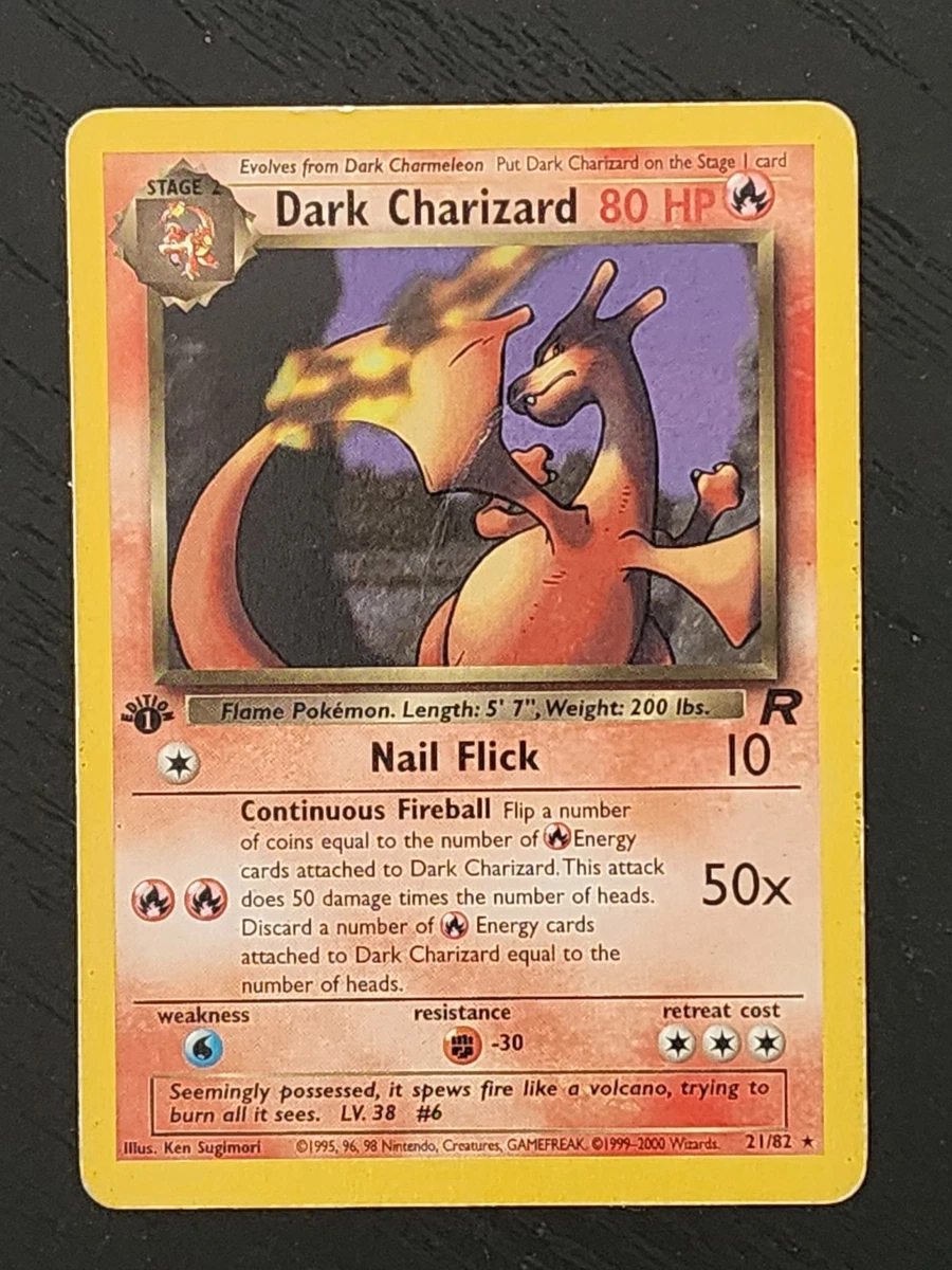 Darkness Charizard Pokémon TCG Rare Individual Collectible Card