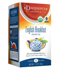 Organics, English Breakfast, 25-Count Tea Bags, Pack of 6
