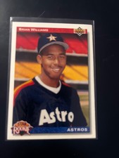 Brian Williams 1992 Upper Deck MLB #23 Rookie Baseball Card Houston Astros. rookie card picture
