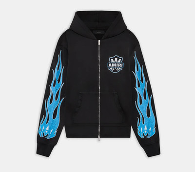 MSRP $1,050 AMIRI Men's Ma Flames Zip Hoodie, Size Large