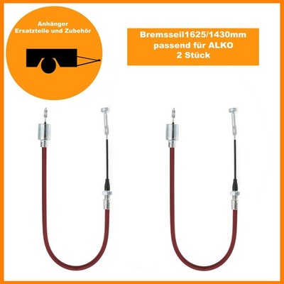 2x Bremsseil für ALKO 247288 HL: 1430mm GL: 1625mm Pilz Nippel Seilzug Bowdenzug
