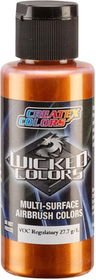 Createx  W365 Metallic Burnt Orange 2Oz. Water-Based Universal Airbrush Paint