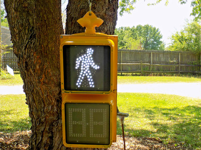 Refurbished Walk Dont Walk Pedestrian Traffic Light with Countdown Sequencer