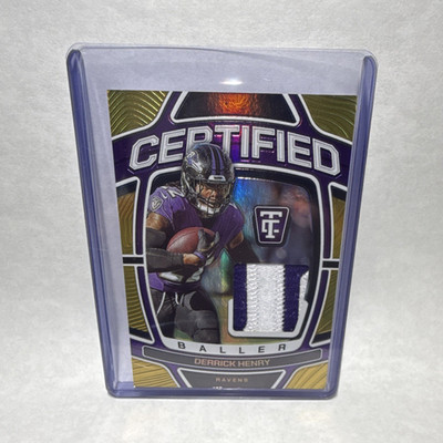 Panini 2024 Totally Certified Derrick Henry Ravens Certified Baller CB-DRH /10