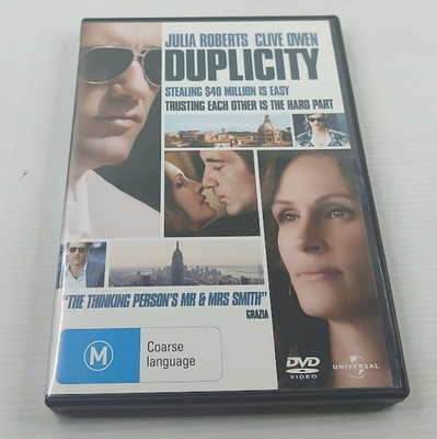 Duplicity (DVD, 2009) rated M region 2-4-5 PAL