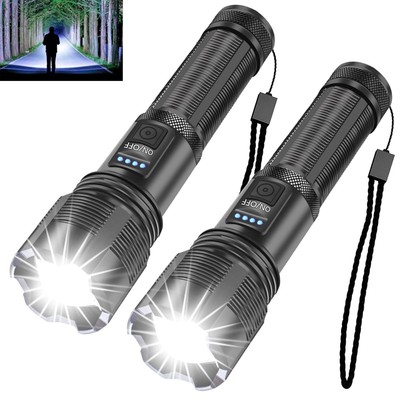 Rechargeable Flashlights 10000 High Lumens, Mini Handheld Flashlights with 30...