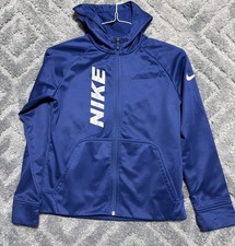 Nike hooded therma-fit jacket Youth Size Large Blue