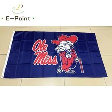 Ole Miss Rebels Colonel Reb Flag NEW 3x5 one sided