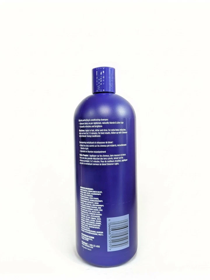 Champú CLAIROL (azul) Shimmer Lights 31,5 oz. (Rubio y plateado) Foto 2 de 2
