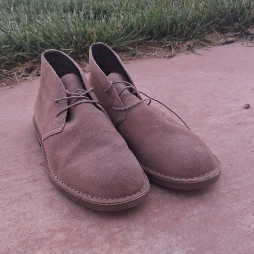 J.CREW Men's Brown Leather Desert Boots Lace Up Comfort Size 10.5