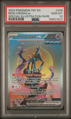 2024 Pokemon S&V Temporal Forces IRON CROWN ex SIR #206/162 PSA 10