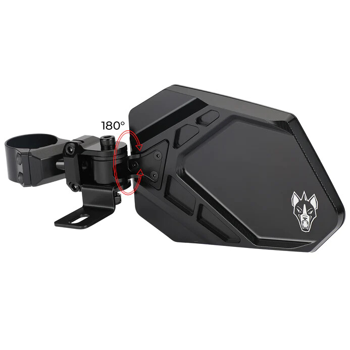 Payu1　baccara Chupacabra Offroad Cuero Pro UTV Side Mirror (Pair) - Black