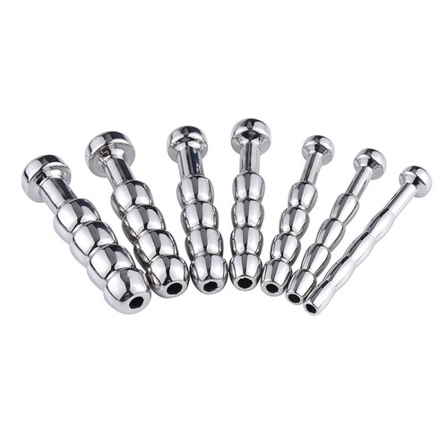 Male Stainless Steel Urethral Dilators Through-hole Sound Penis Plug Hollow Bead - Picture 2 of 16