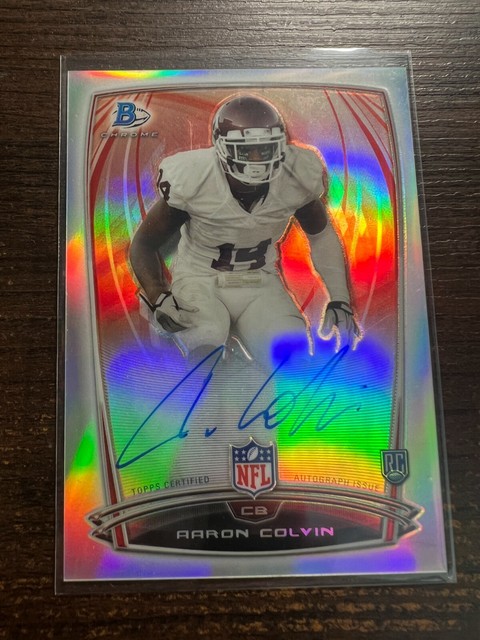 A129.185 - 2014 Bowman Chrome Rookie Auto College Refractors #17 Aaron Colvin