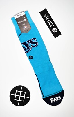 Stance x MLB Tampa Bay Rays Socks 'Rays Alt Jersey 2' | L | Crew | NWT | 2020