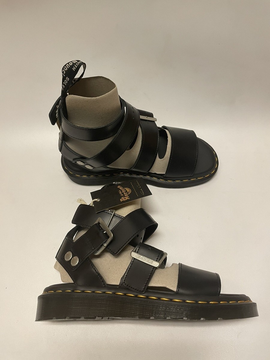 Rick Owens x Dr. Martens Gryphon Black Leather Gladiator Rick Owens x Dr. Martens Gryphon Black Leather Gladiator