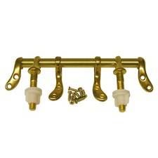 141053 Toilet Seat Hinge Polished Brass Metal With Bolts And Nuts