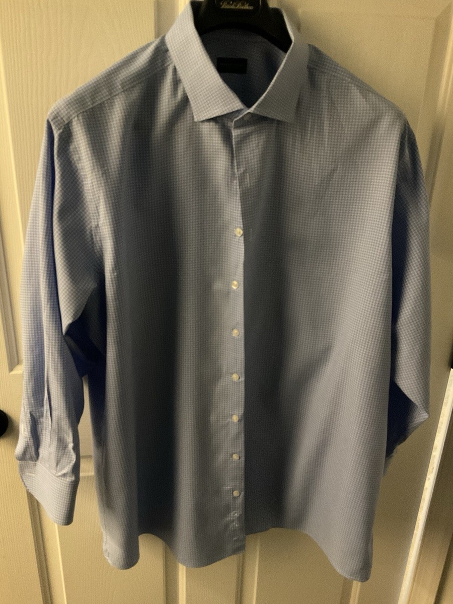 NWOT Proper Cloth Custom Made 100% Cotton Buttondown Shirt 19 Neck Blue Check NWOT Proper Cloth Custom Made 100% Cotton Buttondown Shirt 19 Neck Blue Check