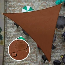 ColourTree Brown Triangle Waterproof Sun Shade Sail Canopy Fabric Outdoor Patio
