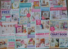 Designer Cards Tags Alphabet Cross Stitch Chart Booklets Drop Down Menu