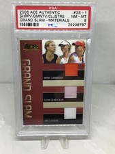 2006 Ace Grand Slam Mat #GS-1 Sharapova/Dementieva/Clijsters PSA 8 (Top Pop,Pop1