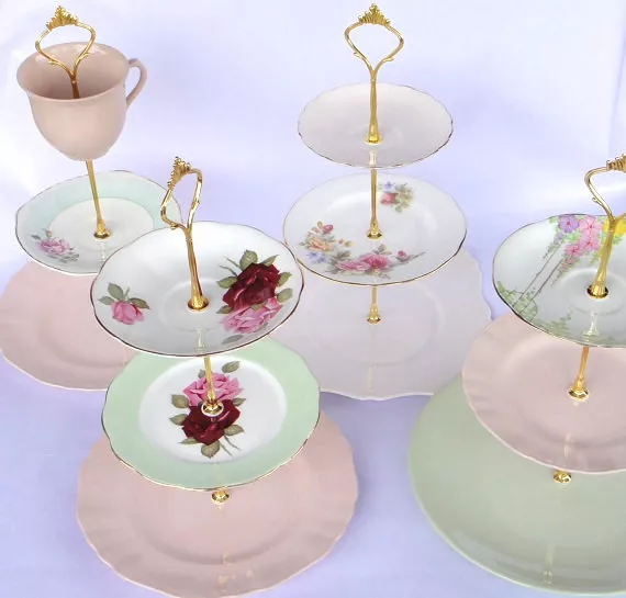 Shabby chic cake stand cheap