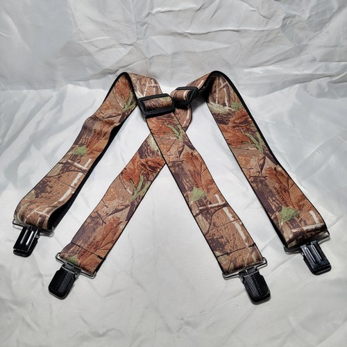 Real Tree Men's Elastic 2 Inch Camo Adjustable Suspenders USA Made