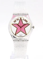 New Swiss Swatch MOTHER'S DAY Removable Loops Glitter Watch 34mm SO28Z108 $105