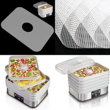 GUCUJI Pack of 5 Premium Non Stick Silicone Dehydrator Sheets Fruit Dryer Mesh f