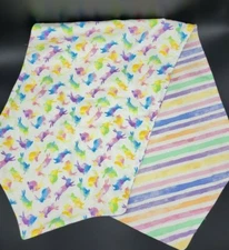 Reversible easter and spring table runner easter bunny  Handmade -14* 42"