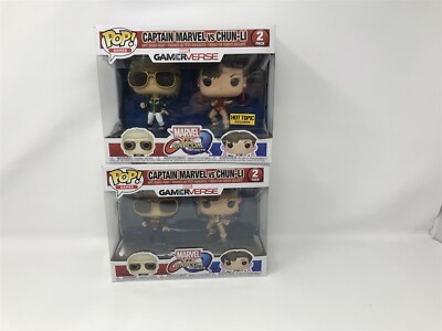 Funko Pop Marvel Capcom vs Gamerverse Vinyl Figure 2 Pack Captain Marvel Chun-Li
