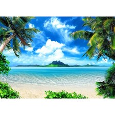 7x5ft Summer Beach Backdrop Ocean Tropical Birthday Party Photography Prop