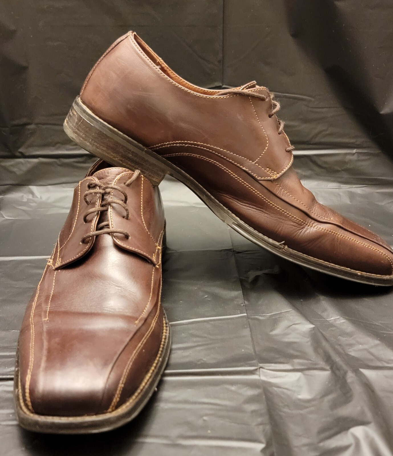 SAOLA Johnston & Murphy Uomo Oxford Marrone Dettaglio Punto Stringato Pelle 12 M 20 6460