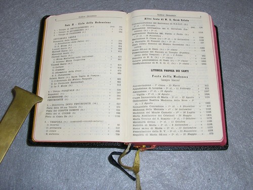 Antique Catholic Prayer Book Messale Quotidiano Daily Missal Latin Italian 1963 - Picture 11 of 20