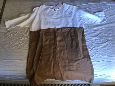 Vanessa Zani  100 Percent Linen Dress Long Sz M NWot