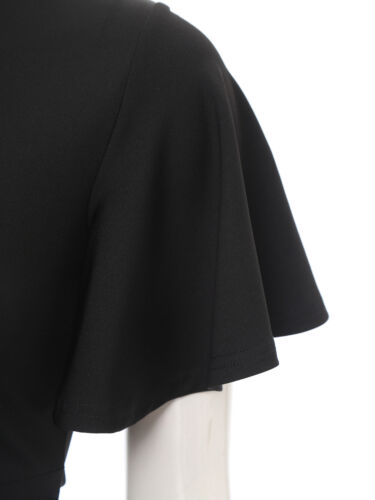 iEFiEL Damen Priesterin Nonne Kleid Kurzarm Bodycon Bleistift Kleid Cosplay Sexy - Bild 11 von 18