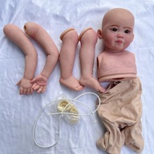 30inch Reborn Baby Doll DIY Part With Connectors Cloth Body Lifelike Painted Kit
