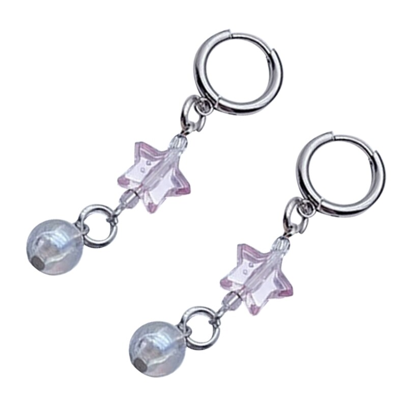 Elegant Bellflower Fringe Hoop Ear Cuffs with Unique Flower Heart Design for Women