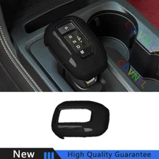 Middle Console Gear Shift Knob Cover Trim For Ford Ranger 2023-2024 Bright Black