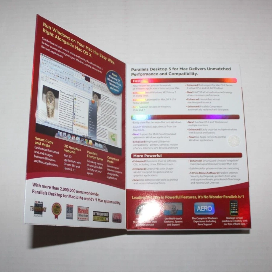 Parallels Desktop 5 for Mac Software - Run Windows On your Mac Without Rebooting - Image 2 of 2