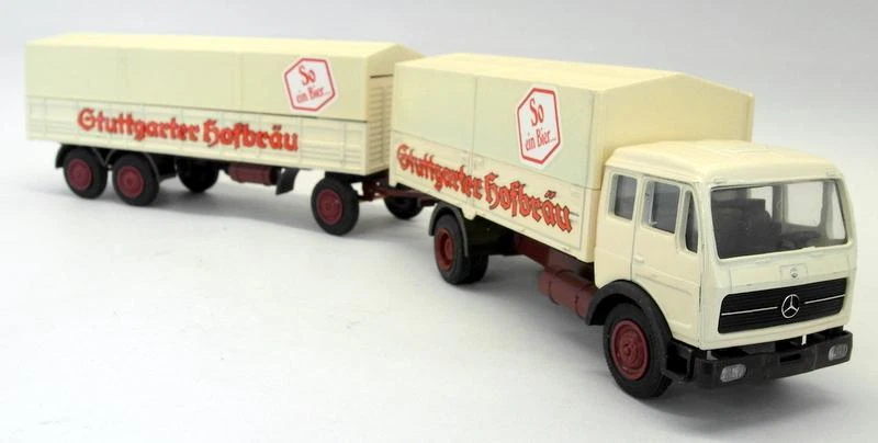 NZG 1/50 Scale 02NOV2017L Mercedes Benz Covered Truck & Trailer Gtuttgarter - Image 4 of 4